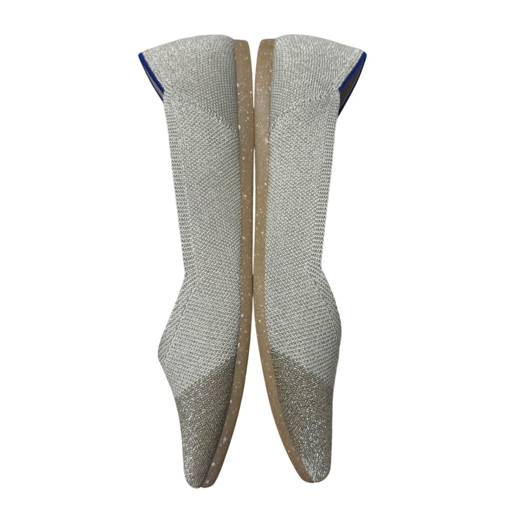 Rothy's The Point Flats Women 8.5 Diamond Metallic Gold Slip On Pointed Toe - Picture 8 of 13